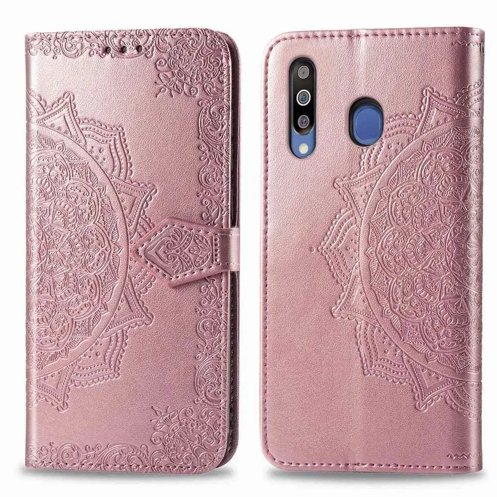 Кожаный флип-чехол для samsung Galaxy Note 10 Pro S8 S9 S10 плюс M10 M20 J4 J6 A6 A8 плюс A7 A9 цветочный чехол-портмоне с рисунком