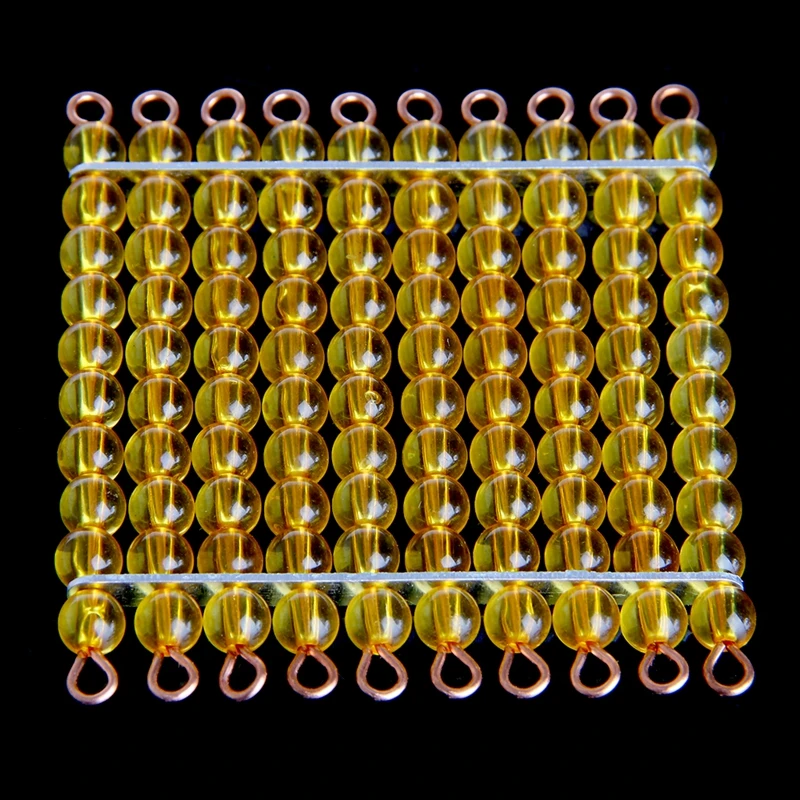 Математические игрушки Монтессори золотые бусины для лестницы цифровой номер 1 10