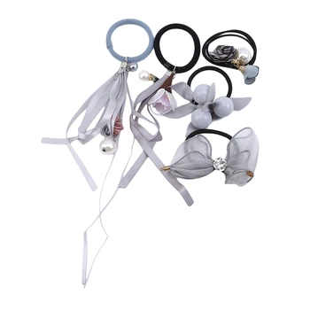 

Korean Elegant Hair Rope Bracelet Scrunchie Women Elastic Hair Rubber Bands Accessories For Girls Tie Hair Ring Headdress Holder