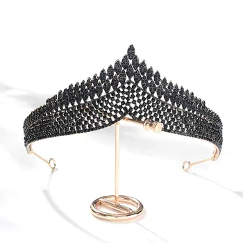 

Luxury Retro Bridal Tiaras Jewelry Rhinestone Bridal Princess Crown Headband Tiara Women Wedding Hair Accessories LB