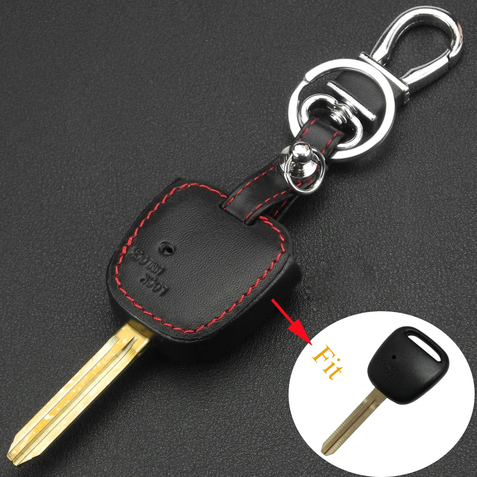 Kutery 1 Side Buttons Leather Remote Key Shell Case Cover For Toyota Carina Estima Harrier Previa Corolla Celica | Автомобили и