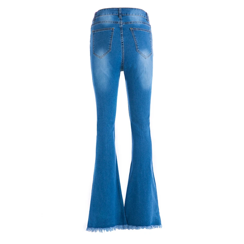 Dilusoo женские расклешенные джинсы со средней талией Эластичные Обтягивающие рваные джинсы женские брюки карандаш повседневные джинсы