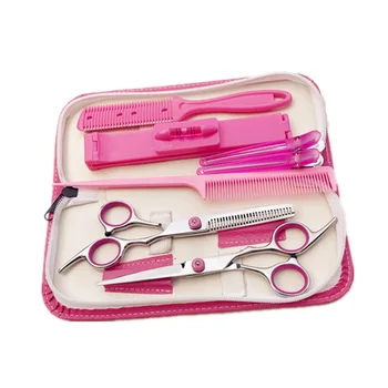 

8pcs/set Professional 8pcs Hair Scissors Cut Hair Cutting Set Salon Scissor Makas Barber Thinning Shears Hairdressing Scissors