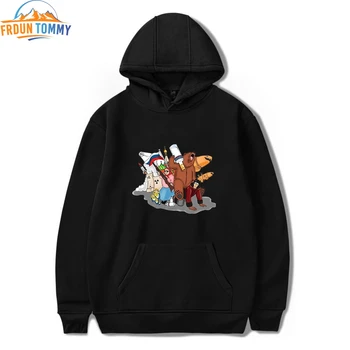 

Russian bear future in a fur hat with a bottle of vodka and balalaika print Hoodie Men and women Character Hooded Sweatshirt