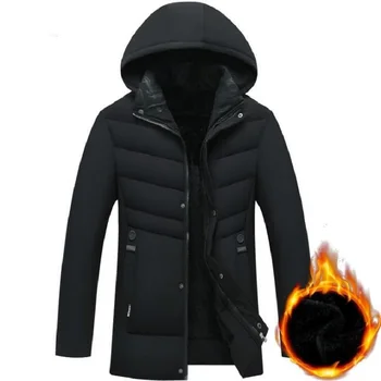 

Winter Jacket Men 2019 Casual Warm Thick Fleece Parkas Men Outwear Windproof Windbreaker Hooded Parkas Manteau Homme