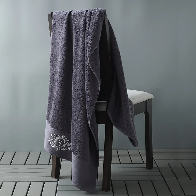 Роскошное отельное банное полотенце плотное чистый хлопок для взрослых вышивка