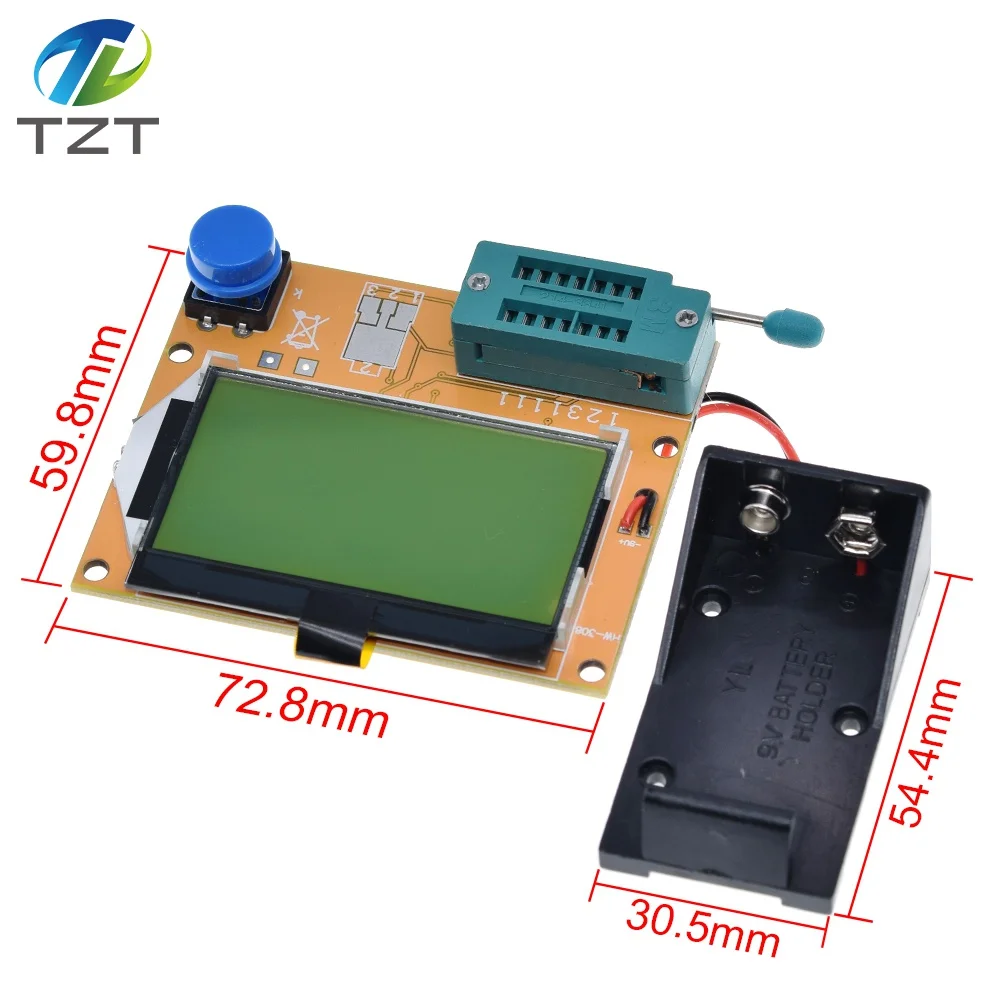 ESR метр Mega328 Транзистор тестер цифровой V2.68 ESR-T4 Диод Триод Емкость MOS/PNP/NPN LCR 12864 ЖК-экран тестер