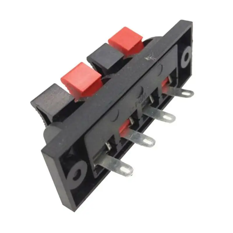 4pcs 4 Positions Connector Terminal Push in Jack Spring Load Design Audio Speaker Terminals Panel Connector
