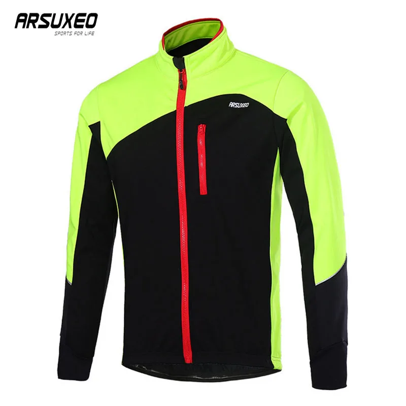 ARSUXEO Winter Cycling Jacket Veste Velo Hiver Thermique Windbreaker Waterafstotende Fiets Jas Chaqueta Invierno Bicicleta cycling jacket cycling clothes reflective jacket