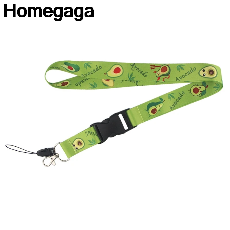 Homegaga авокадо Lanyards id бейдж телефон Держатели ожерелье аксессуар для ключей шеи ремни нагрудные опознавательные Значки для идентификации владельцев тесьма D2331