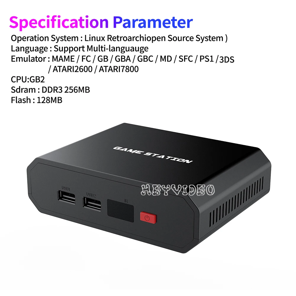 M8 Plus Game Console 4K HD Video Game Consoles with 10000+ Games Video Games Box for PS1/GBA/FC/ Dual Wireless Controllers