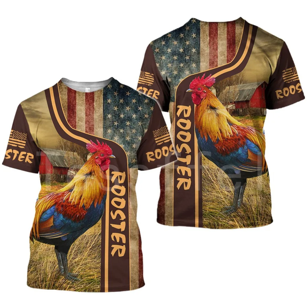 rooster-3d-all-over-printed-clothes-da628-t-shirt