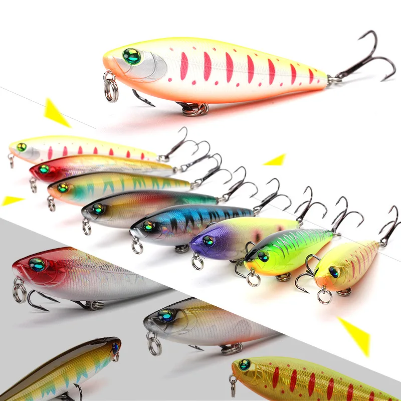 2 шт./партия Карандаш Lure75mm 7 г рыболовный Топ приманки для воды Isca искусственные Твердые наживки-мальки зимняя рыбалка Whopper Swimbait тройной крючок