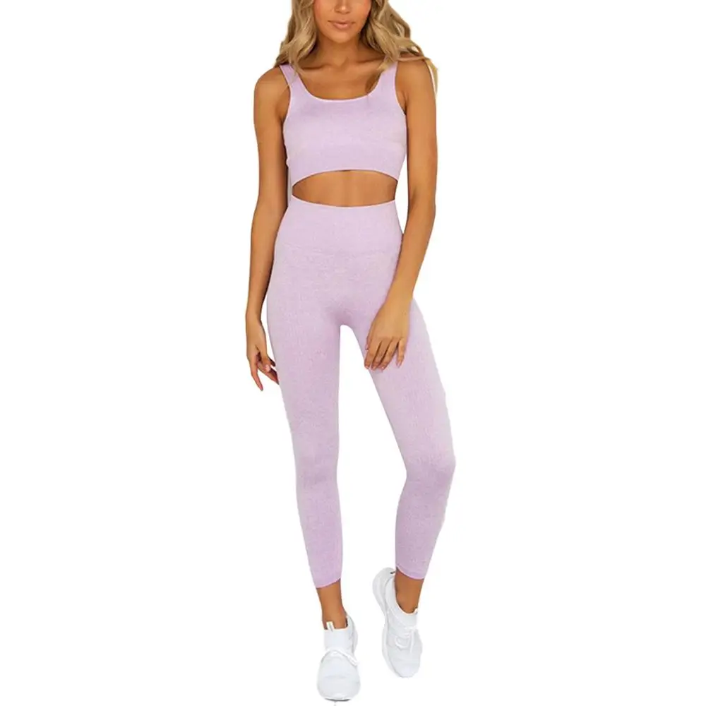 

Women Fitness Sweat Yoga Suit Hight waist Sport Leggings and top yoga sets Widened Gym Workout Clothes Ankle Length Sling