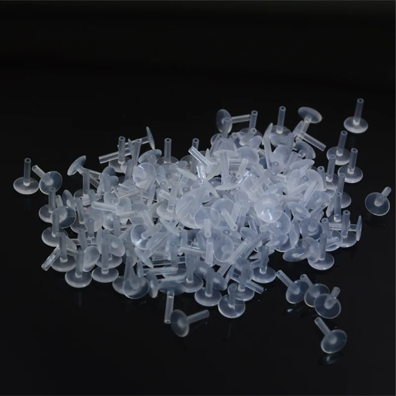 10-100Pcs 16G Anti-allergy Acrylic Base For Labret Lip Piercing Ring Earring Internally Threaded Base Lip Piercing Body Jewelry - Image 2