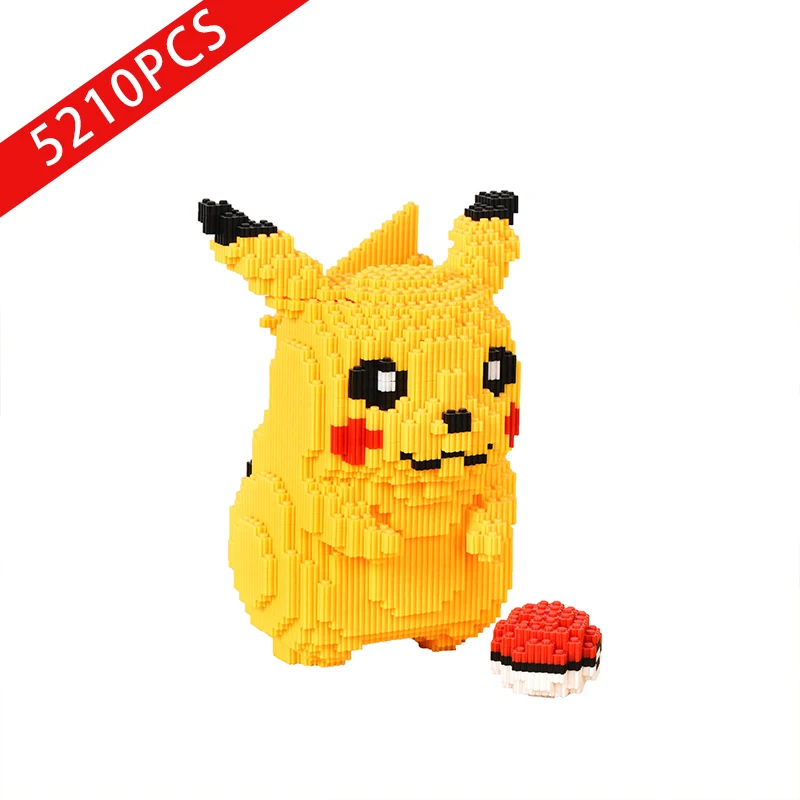 

New Legoingl DIY Series Toys Pikachu Compatible Legoingl DIY 8606 Buildin Blocks Toys for Children Birthday Gift