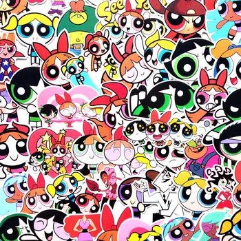 

50pcs Girls Cartoon Funny Stickers DIY Scrapbooking For Luggage Snowboard Car Fridge Car- Styling Laptop Stickers