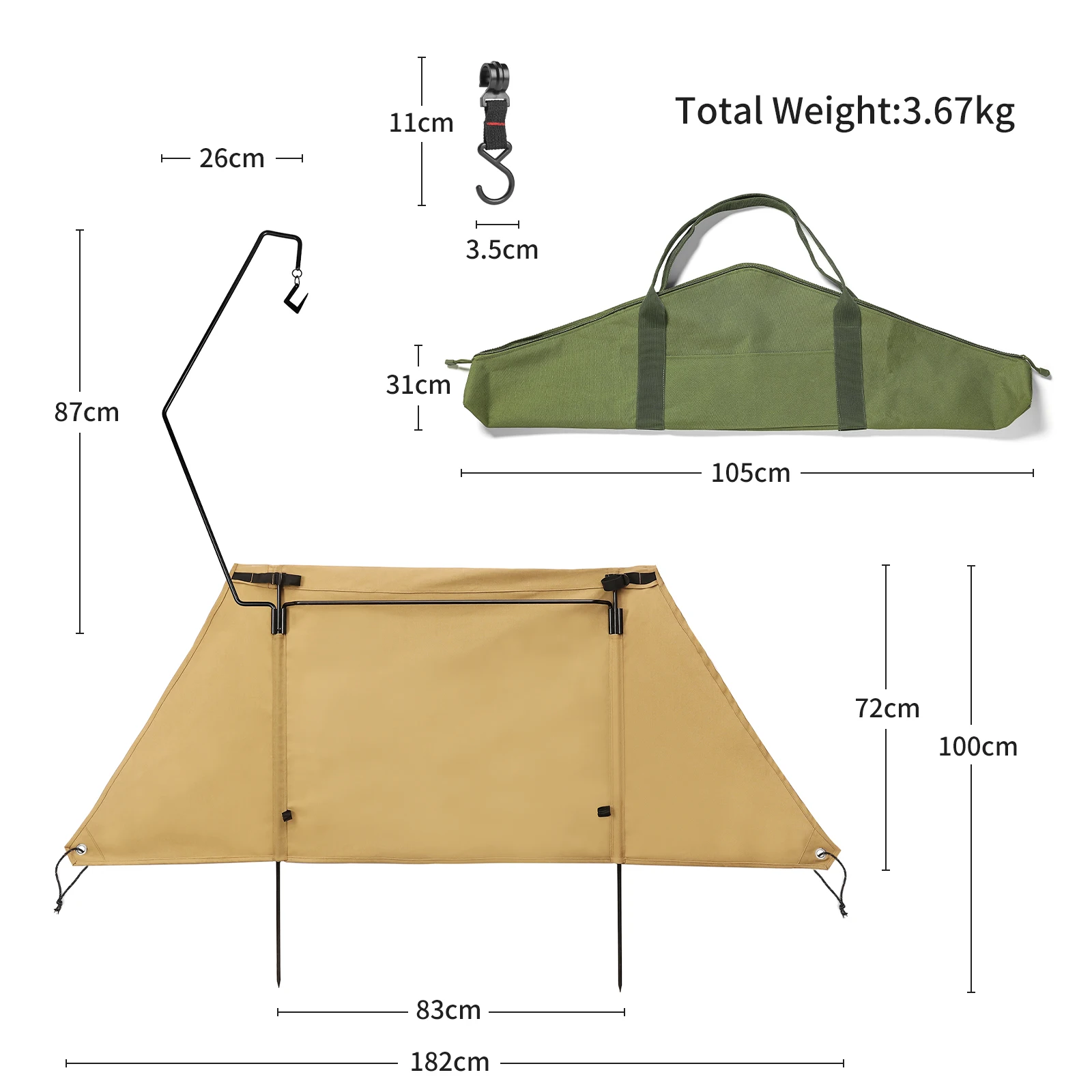 品質は非常に良い Cargoti Pvc Oxford Cloth Camping Windbreaks Stove Windscreen X13 Beach Windsh Matzi27 Com