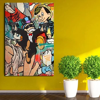 

Alec Monopoly Man Cartoon Art Wall Art Canvas Painting Posters Prints Modern Painting Wall Pictures For Living Room Home Decor