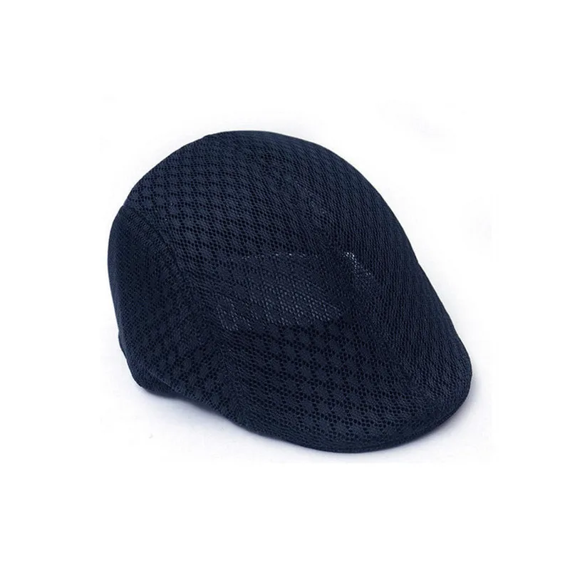 wool beret mens Unisex Casual Beret Hat Flat Cap Breathable Mesh Cap Newsboy Style Beret Hats Adjustable Summer Fashion Adjustable Caps Gorras black beret hat mens