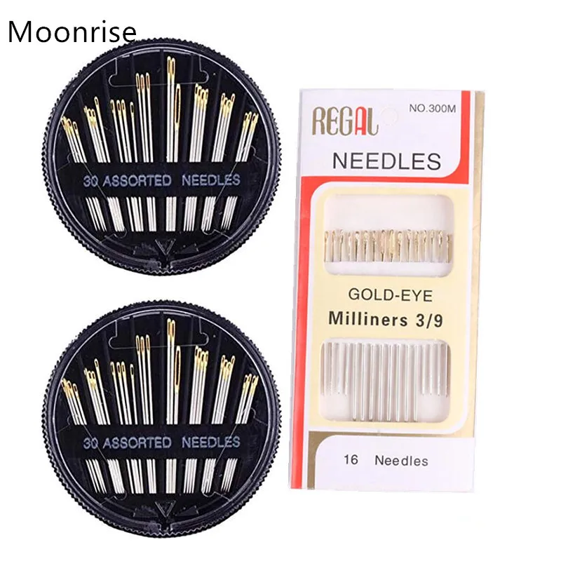 

16 30 Count Assorted Hand Sewing Needles Gold Eye Embroidery Needles