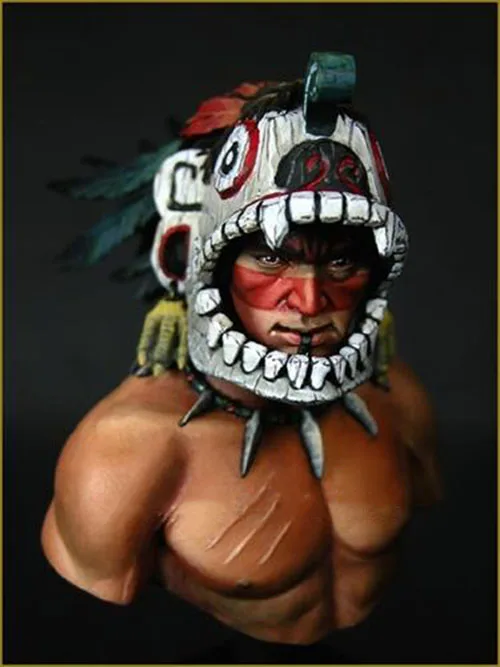 

New Unassembled 1/10 ancient warrior with Feather bust Resin Figure Unpainted Model Kit