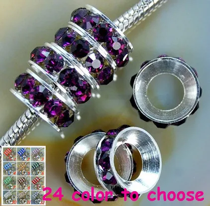 

Rdfg32 12 мм глубокие фиолетовые стразы, кристалл рондели разделительные бусины много, родиевое покрытие большое отверстие Европейский бисер