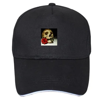 

high street fashion skull and roses tattoo alternative art style men women unisex hat Peaked Cap Sun Cap Baseball Cap