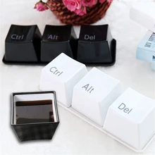 3 шт./компл. чашки-клавиатура с лотком Ctrl ALT DEL кружка для чая молока контейнер творческие подарки чайный набор клавиатура Мода кофейная чашка Taza