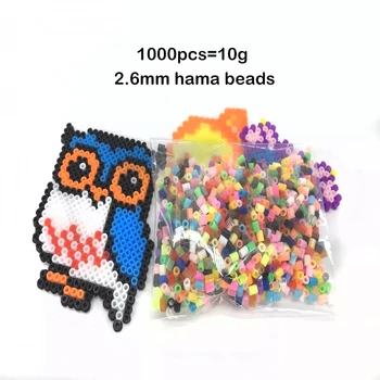 

1000pcs/pack hama beads 2.6mm Iron Beads for kids Hama Fuse Beads Diy Puzzles Mini mixcolor hama Beads quality Gift