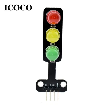 

ICOCO Led Traffic Light Module 5V Traffic Lighting Module Digital Signal Output Ordinary Brightness 3 Light Separate Control