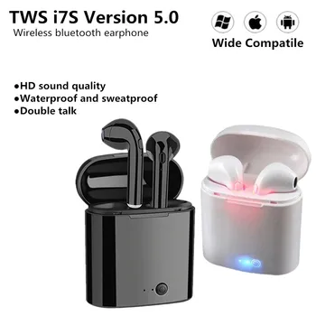 

i7S Tws wireless bluetooth earphone binaural call mini stereo low sound earphone with charging box sports headset Xiaomi Huawei