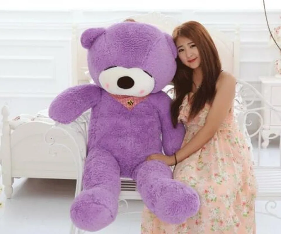 

39 Inch New Giant Plush Sleeping Bag "purple" Teddy Bear Huge Soft 100% Cotton Gift Stuffed Animals Plush/Nano Doll Birthday