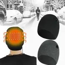 Унисекс Батарея электрический 3-Шестерни с подогревом теплая шапка для зимы, для катания на лыжах под открытым небом спортивные колпачки Спортивная одежда для мальчиков и девочек, ветрозащитный Кепки