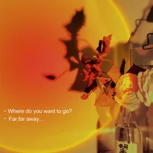 Lampe de Table au coucher du soleil pour salon, lumière d'ambiance, pour photographie, vidéo, Projection artistique 