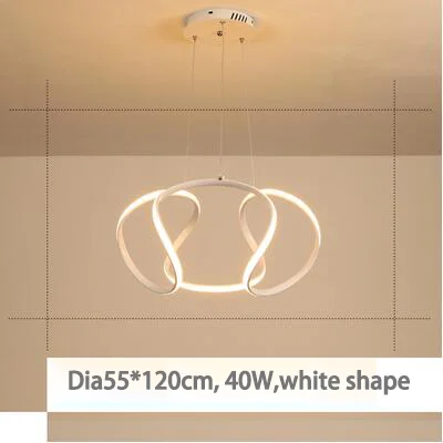 Model 4 white shape Домашний современный светодиодный подвесной светильник для гостиной, столовой, висячие лампы для дома, светодиодный подвесной потолочные светильники, светильники, золотые и белые и черные - Цвет корпуса: Model 4 white shape