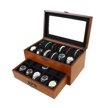 

Luxury Wooden Watch Box Watch Holder Box for Watches Men Glass Top Jewelry Organizer Box Watch Organizer