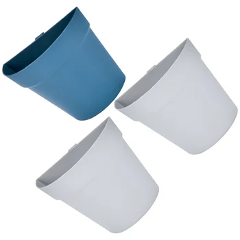 

3Pcs Semicircle Wall Hanging Flower Pot Home Decor Creative Flower Basket Decorative Flowerpots for Office Home Hotel (Random C