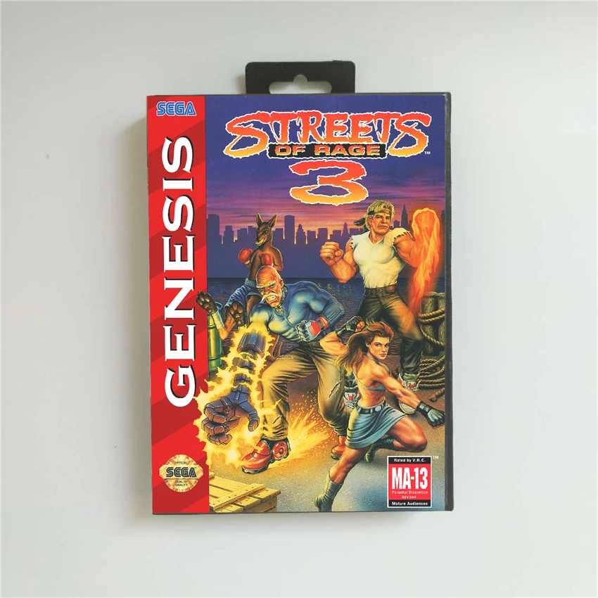 Игровая приставка Street of Rage 3-Крышка США с розничной коробкой 16 бит MD для игровой