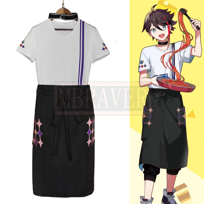 

Anime VTuber Hololive Saegusa Akina Cooking Apron Cosplay Costume Halloween Christmas Party Uniform Custom Made Any Size