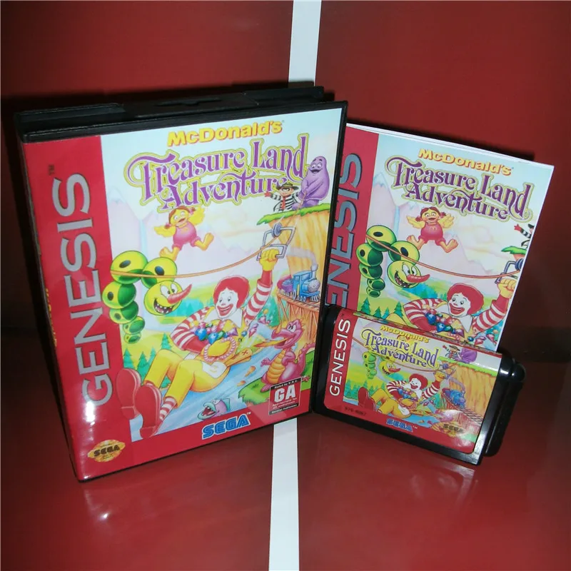 Mcdonald's Treasure Land Adventure чехол с коробкой и руководством для игровой консоли sega Megadrive Genesis 16 bit MD card
