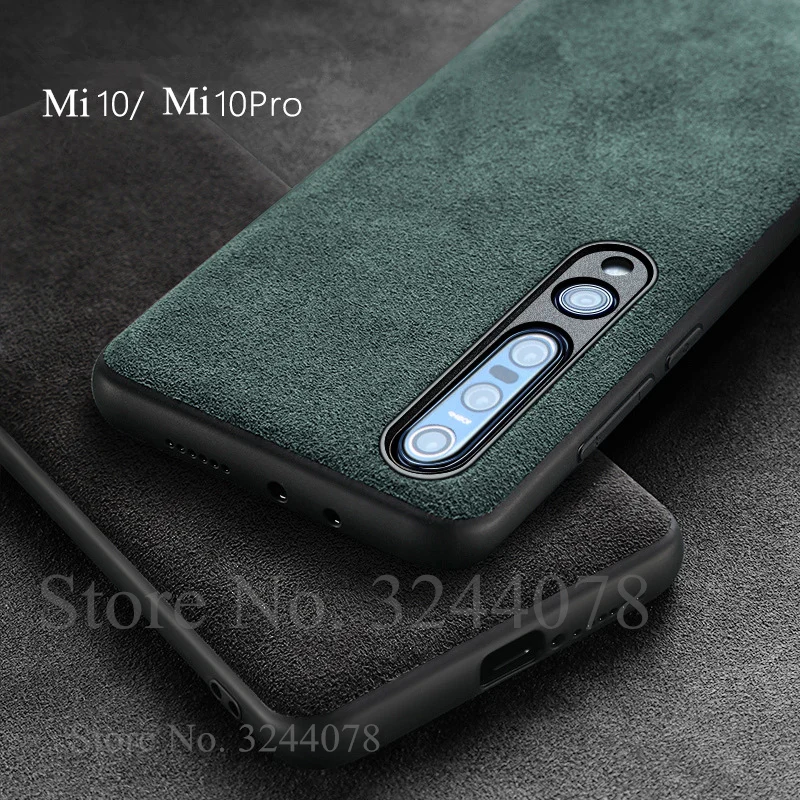 Итальянская замша как ткани кожаная задняя крышка для Xiaomi Mi 10 Pro 9 8 6 чехлы