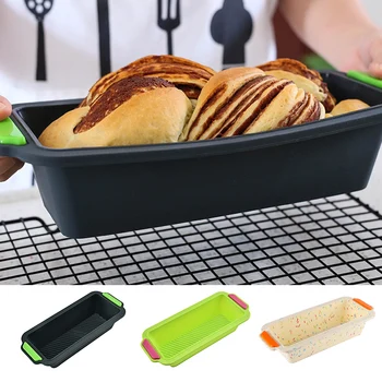 

Rectangular Silicone Bread Pan Mold Toast Bread Mold Cake Tray Long Square Cake Mould Bakeware Non-stick Baking Tools