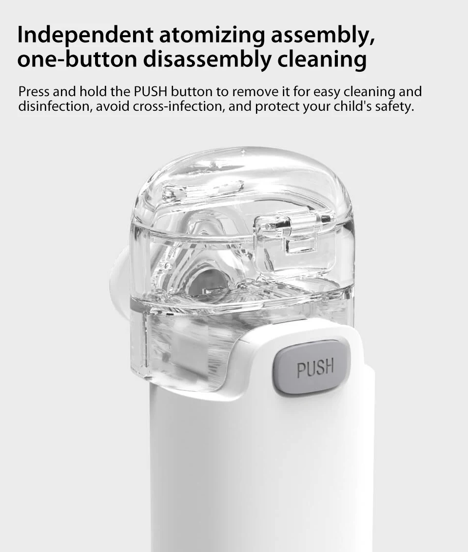 Xiaomi Andon Nebulizer Mini Portable Silent Atomizer USB Battery Handheld 0.2mlmin Rate Asthma Respirator Humidifier (12)