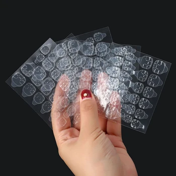 

10 Sheets Double Sided Adhesive Tape Glue Stickers Nail Art Duo Tabs Nails Tips Nails Fingernail Art False Nail Tips Extension