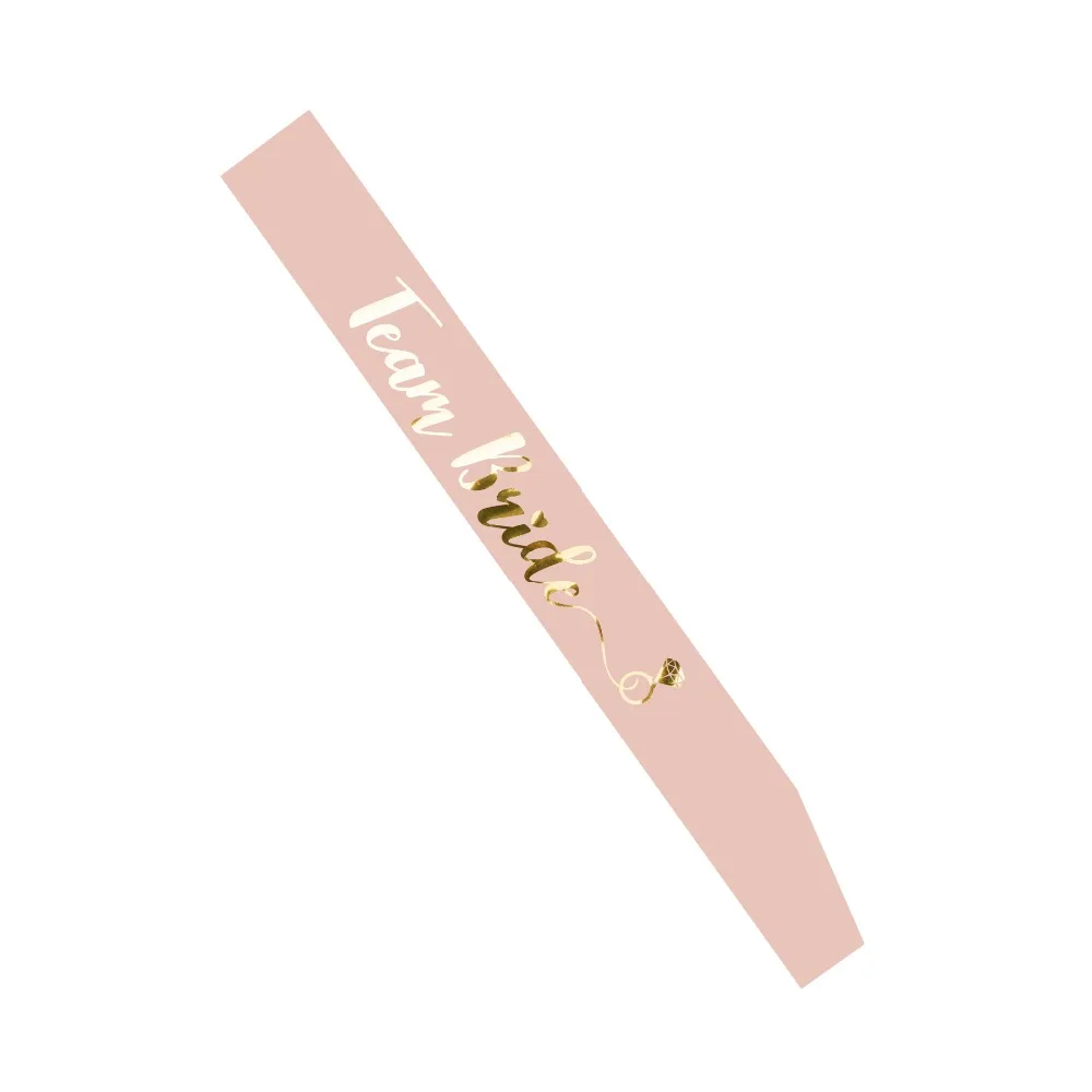 Pink Bride To Be Satin Ribbon Sash Team Bride Vintage Wedding Bridal Shower Bachelorette Party Hen Night Decor Supplies TB11 (3)