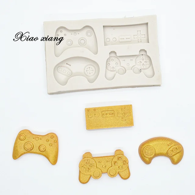 Vezérlő Gamepad Játék Szilikon Formák Billentyűzet Baba Születésnapi Fondant Sütemény Díszítő Szerszámok Cukorkás Csokoládé Gumpaste Penész M1997 - Image 4