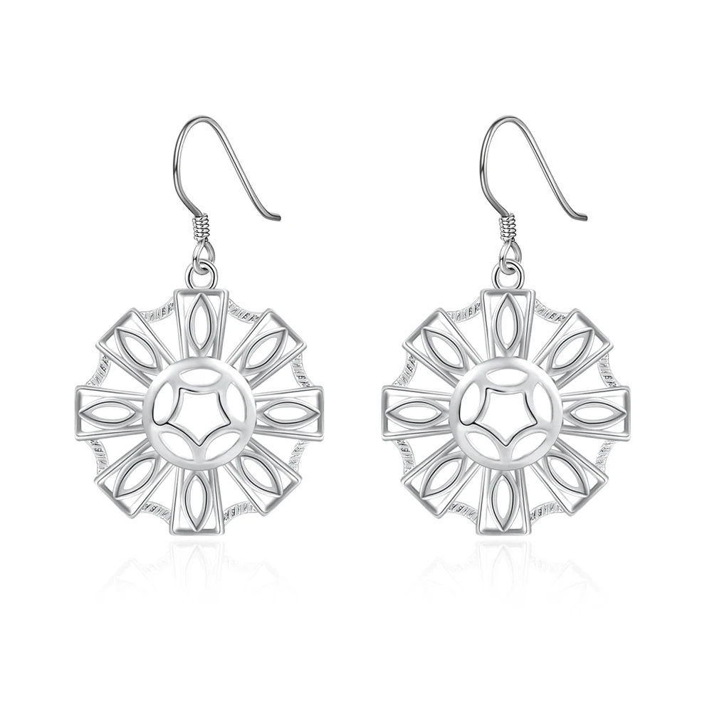 Wedding Girl Earrings Vintage Geometric S925 Sterling Silver for | Украшения и аксессуары