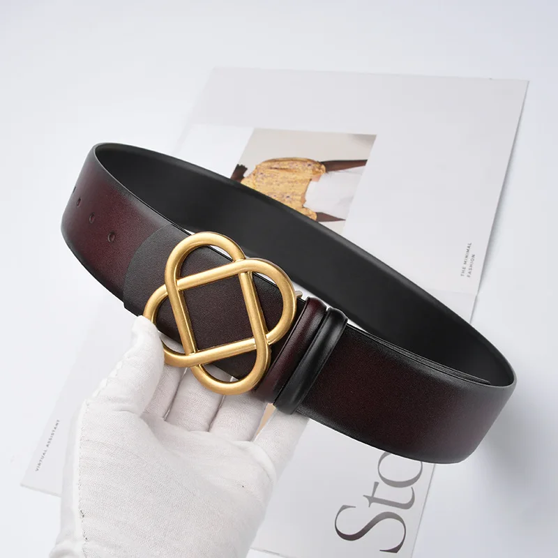 2022 new luxury high quality letter slide buckle designer belts