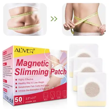 

50 Pcs/box Slimming Patches Weight Loss Navel Sticker Magnetic Slim Detox Adhesive Sheet Fat Burning Slimming Diet Patch Pads